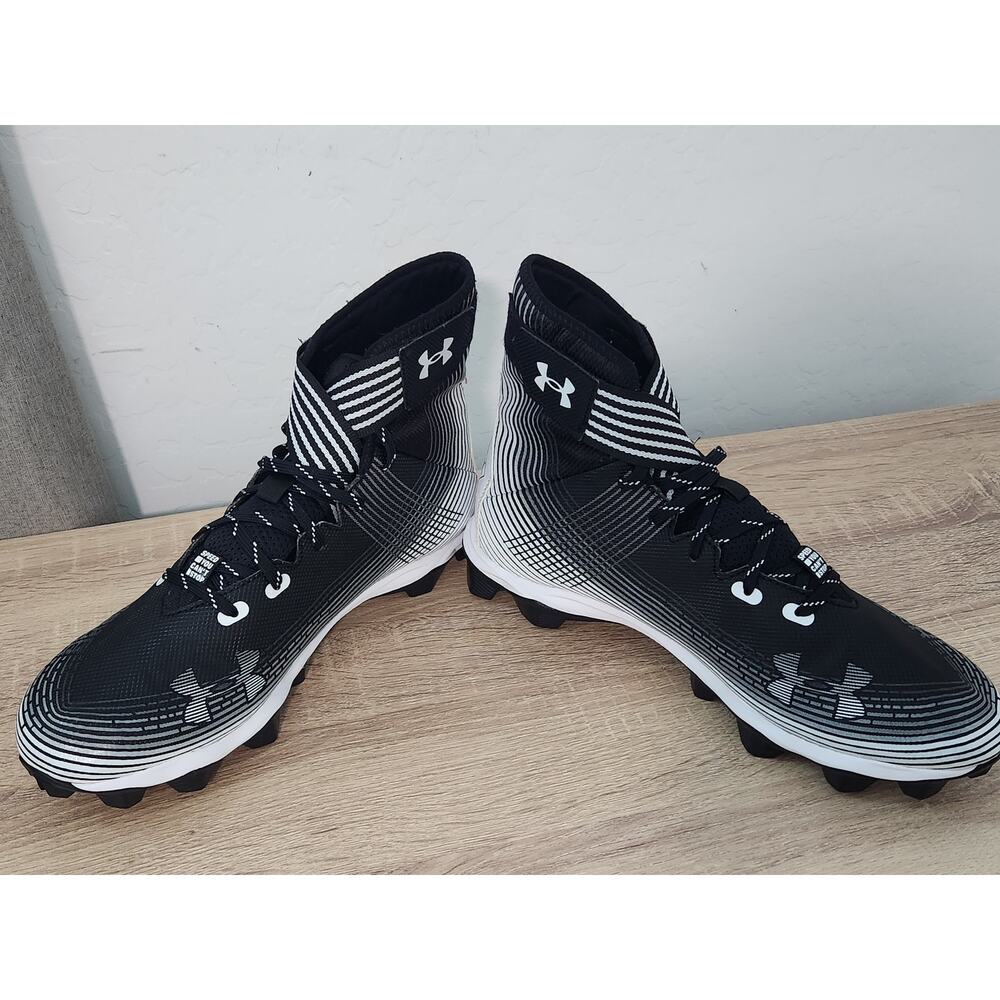 Under Armour Highlight MC Mens Size 11 Black Running Athletic Football Cleats - Picture 6 of 9
